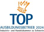Logo Top Ausbildungsbetrieb 2024 von der IHK zu Schwerin