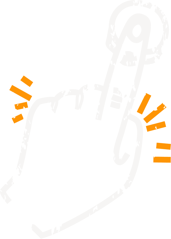 Illustration eines Fingers, der mit dem Zeigefinger auf einen Button drückt