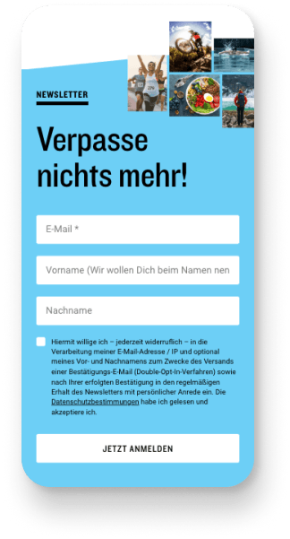 Mobile Screen von #BeatYesterday.org - Formular