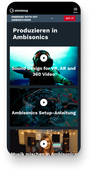 Mobile Screenshot von einer Video Galerie "Produzieren in Ambisonics" 