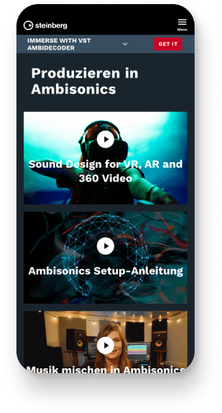 Mobile Screenshot von einer Video Galerie "Produzieren in Ambisonics"