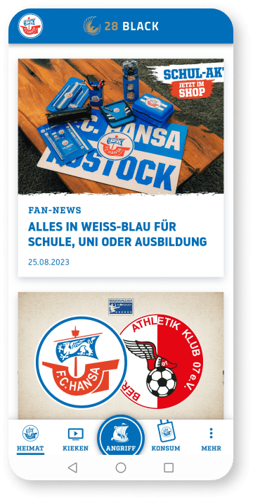 Mobile Screenshot vom News Feed