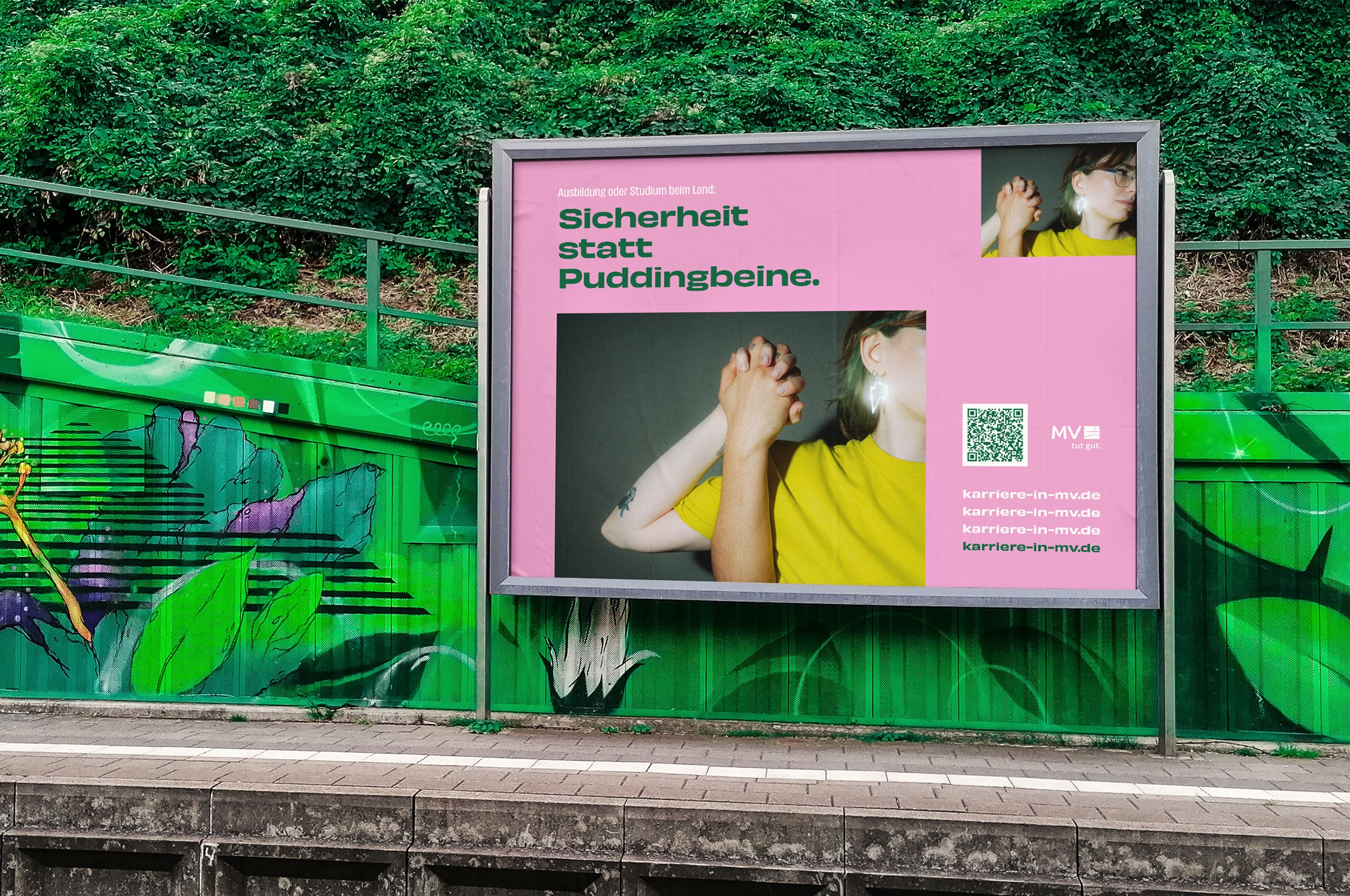 Ein Plakat für die Nachwuchskampagne des Landes MV