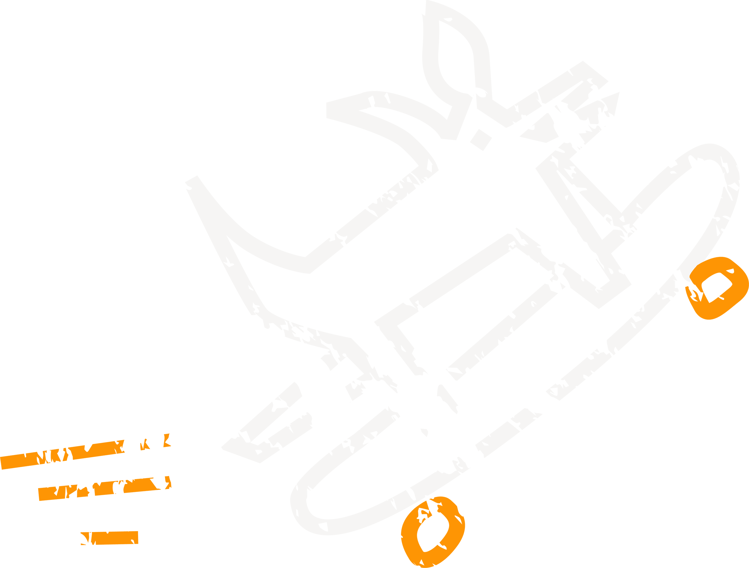 Minimalistische Illustration von einem Hund, der auf einem Skateboard bergauf fährt
